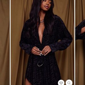 After Party Black Velvet Zebra Dress 12th tribe never worn!